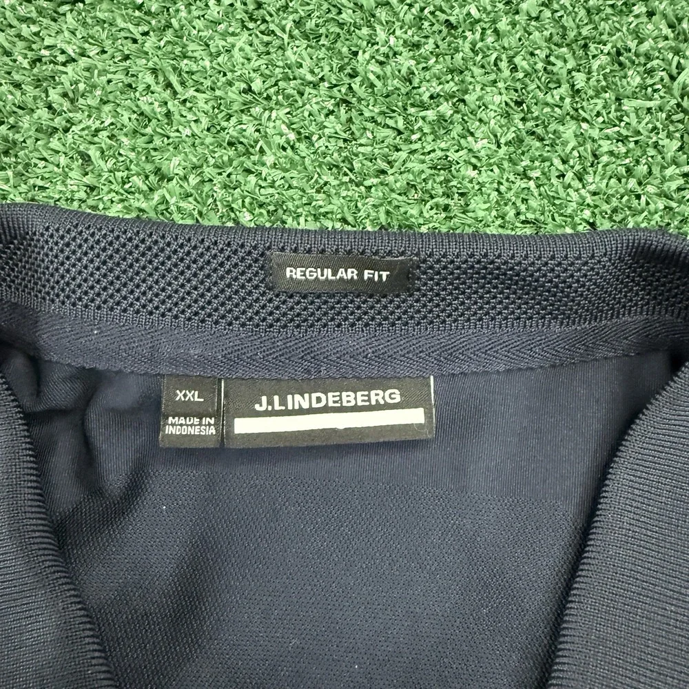 J. Lindeberg Golf Men's Short Sleeve Polo Shirt Size 2XL XXL Blue Regular Fit